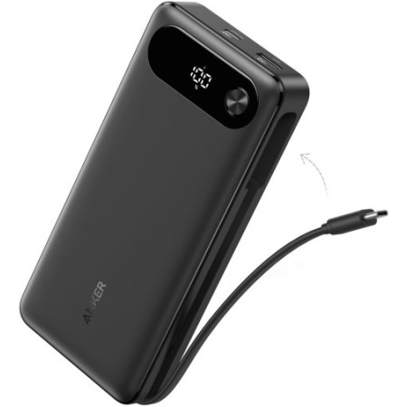 Батарея універсальна Anker PowerCore 20000mAh 87W with Built-In USB-C Cable (Black) (A1383H11)  у Луцьку