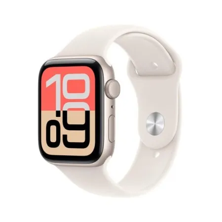 Apple Watch SE 3 2025 40mm Starlight Aluminum Case with Starlight Sport Band S/M (MEH34RK/A)