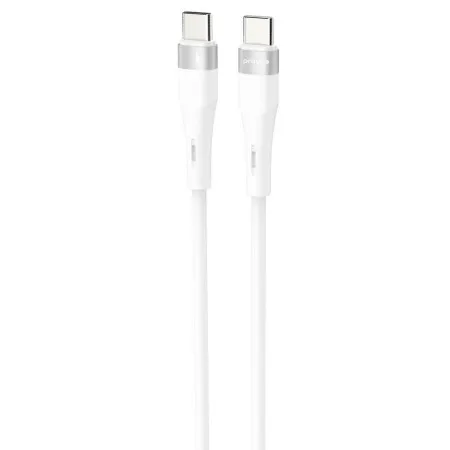 Кабель Proove Light Silicone Plus Type-C to Type-C 60W (1m) White