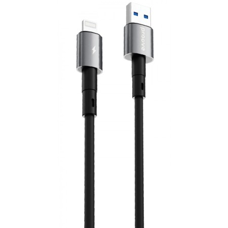 Кабель Proove Silicraft USB to Lightning 2.4A (1m) Black  у Луцьку
