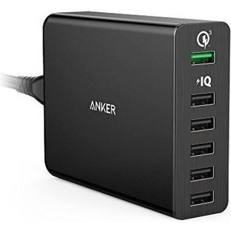Зарядний пристрій Anker PowerPort 6 60W (Black) (A2063L11)  у Львові