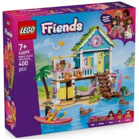 Конструктор LEGO Friends  Пляжний будиночок з морськими котиками (42699)