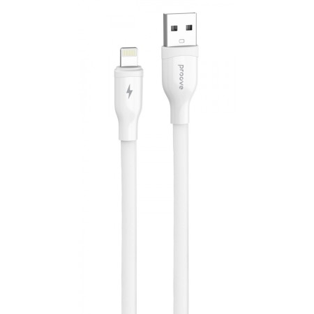 Кабель Proove Flat Out USB to Lightning 2.4A (1m) (White)  у Луцьку