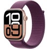 Apple Watch Series 10 46mm Rose Gold Aluminum Case with Plum Sport Loop