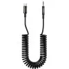 Кабель AUX Proove Steel Spring Type-C to 3.5 (1m) (Black)