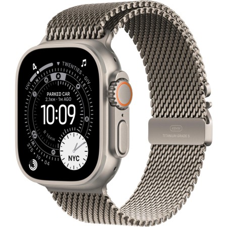 Apple Watch Ultra 3 49mm Natural Titanium Case with Natural Titanium Milanese Loop - S (MEWW4QP/A)  у Чернігові