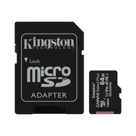Карта пам'яті Kingston microSD 64GB C10 UHS-I R100MB/s + SD