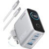 Зарядний пристрій Anker GaN Charger 100W GaN 100W with Type-C/Type-C (Silver) (B121BG41)