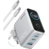 Зарядний пристрій Anker GaN Charger 100W GaN 100W with Type-C/Type-C (Silver) (B121BG41)