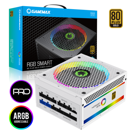 Блок живлення GAMEMAX RGB850 PRO WH 850W 80 Plus Gold (RGB850 PRO WH)