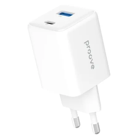 Мережевий зарядний пристрій Proove Pocket GaN 45W (Type-C + USB) white  в Івано-Франківську