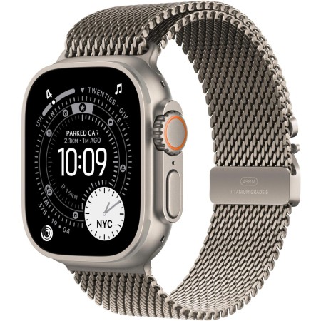 Apple Watch Ultra 3 49mm Natural Titanium Case with Natural Titanium Milanese Loop - M (MEWY4QP/A)  у Чернігові