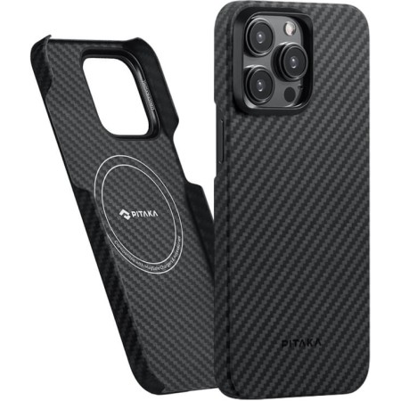 Чохол Pitaka MagEZ Case 4 Twill 1500D Black/Grey для iPhone 15 Pro Max (KI1501PM)