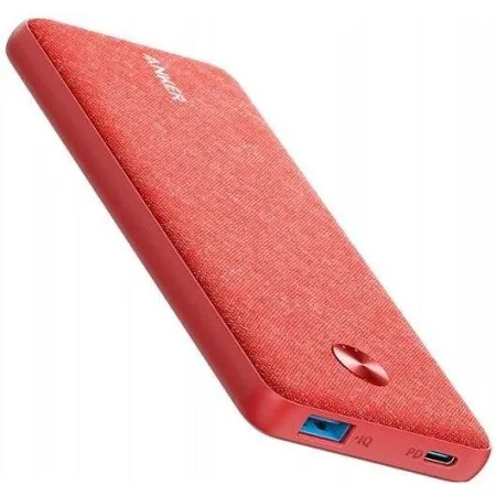 Батарея універсальна Anker PowerCore Slim 10000mAh PD Fabric (Red) (A1231H91)