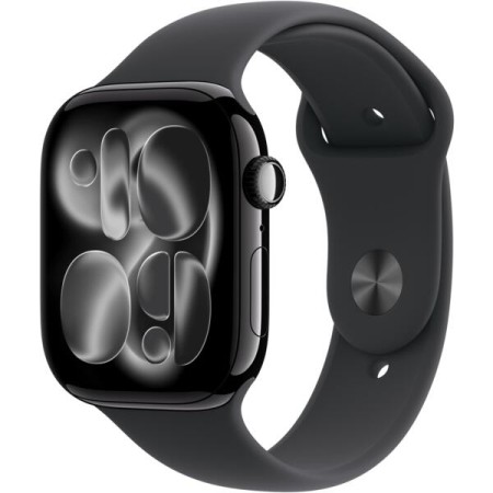 Apple Watch Series 11 42mm Jet Black Aluminum Case with Black Sport Band - S/M (MEQT4RK/A)  у Тернополі
