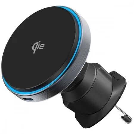 Автомобільний тримач із бездротовою зарядкою Proove Titanium Circle Qi2 15W Gray  у Львові