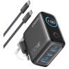 Зарядний пристрій Anker GaN Charger 100W GaN with Type-C/Type-C (Dark Gray) (B121BGZ1)