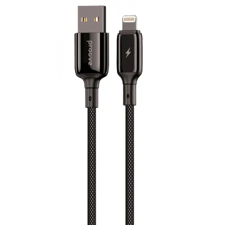 Кабель Proove Dense Metal USB to Lightning 2.4A (2m) Black