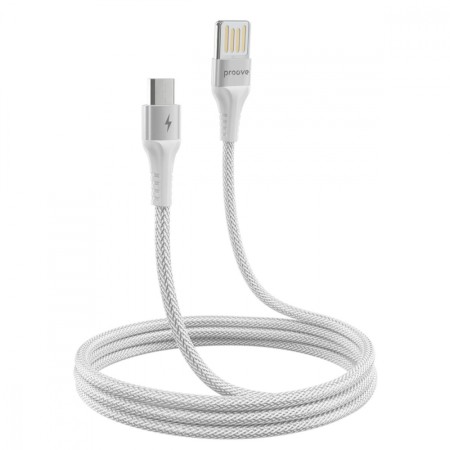 Кабель Proove Double Way Weft USB to Micro USB 2.4A (1m) (White)  у Чернівцях