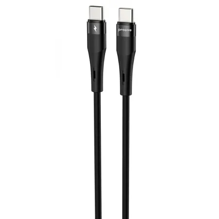 Кабель Proove Light Silicone Plus Type-C to Type-C 60W (1m) Black