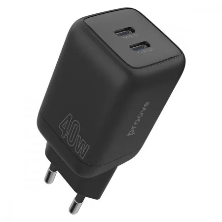 Мережевий зарядний пристрій Proove Silicone Power 40W (Type-C + Type-C) (Black)  в Івано-Франківську