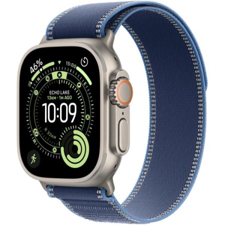 Apple Watch Ultra 3 49mm Natural Titanium Case with Blue/Bright Blue Trail Loop - S/M (MEWR4QP/A)  у Чернігові
