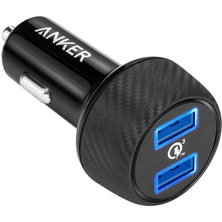 Автомобільний зарядний пристрій Anker PowerDrive 2 Quick Charge 3.0 Ports V3 (Black) (A2228H11)