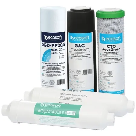 Комплект картриджів Ecosoft P'URE AquaCalcium Mint (6 місяців)  у Дніпрі