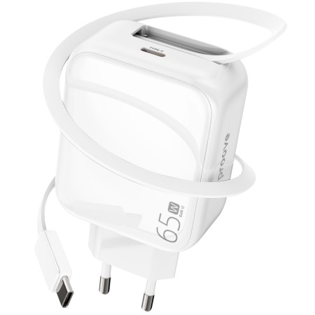 Мережевий зарядний пристрій Proove Fixtape GaN Type-C 65W (White)