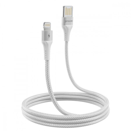 Кабель Proove Double Way Weft USB to Lightning 2.4A (1m) (White)  у Луцьку
