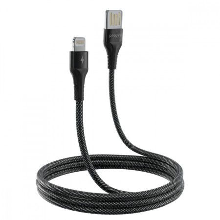 Кабель Proove Double Way Weft USB to Lightning 2.4A (1m) (Black)  у Луцьку