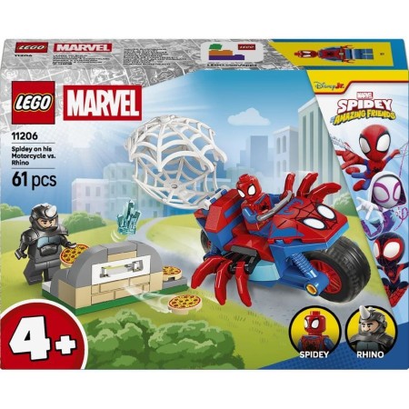 Конструктор LEGO Spidey Павук на мотоциклі проти Носорога (11206)