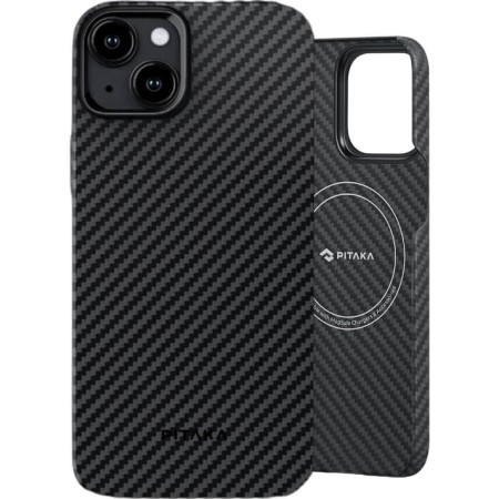 Чохол Pitaka MagEZ Case 4 Twill 1500D Black/Grey для iPhone 15 (KI1501)