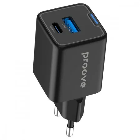 Мережевий зарядний пристрій Proove Pocket GaN Plus 25W (Type-C + USB) (Black)  в Івано-Франківську