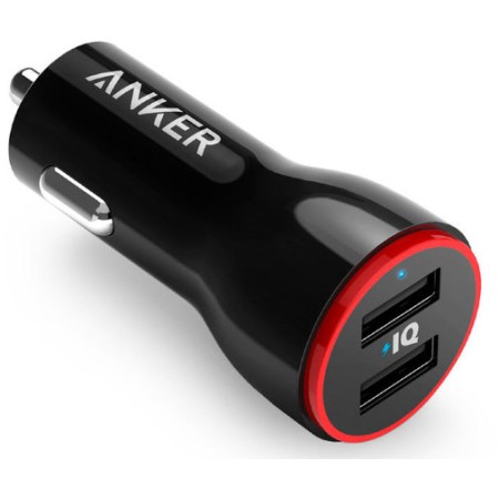 Автомобільний зарядний пристрій Anker PowerDrive 2 V3 24W (Black) (A2310G11)
