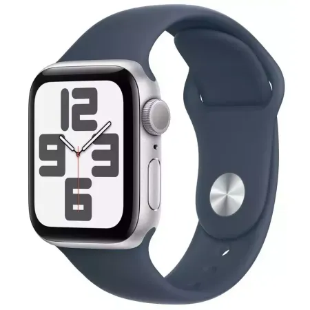 Apple Watch SE 2 2023 40mm Silver Aluminum Case with Storm Blue Sport Band M/L  у Львові