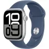 Apple Watch Series 10 42mm Silver Aluminum Case with Denim Sport Band - M/L