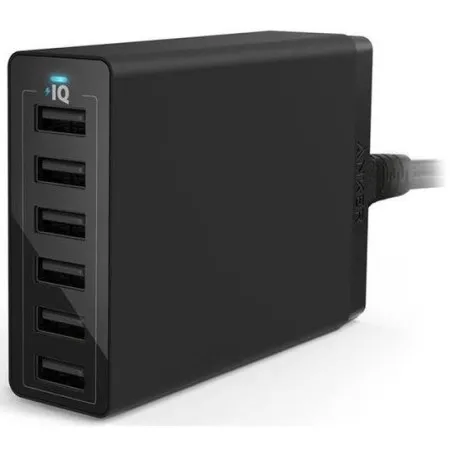 Зарядний пристрій Anker PowerPort 6 60W Black USA cord (A2123113)