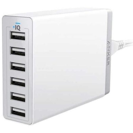 Зарядний пристрій Anker PowerPort 6 V3 60W (White) (A2123L22)
