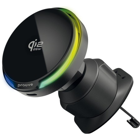 Автомобільний тримач із бездротовою зарядкою Proove Spark Qi2.2 25W Black