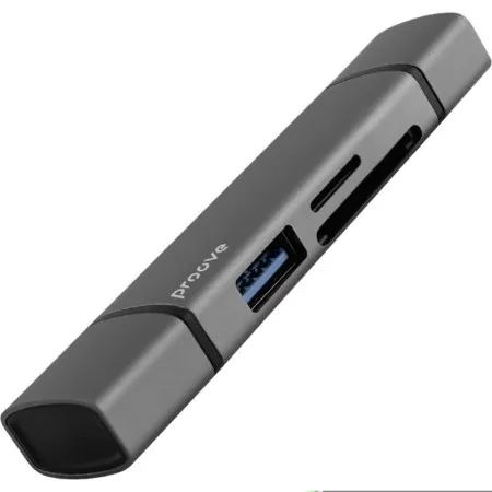 Картридер Proove Arc Link 3 in 1 (USB3.0 + SD Card + Micro SD Card) Silver