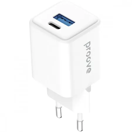 Мережевий зарядний пристрій Proove Pocket GaN 30W (Type-C + USB) White