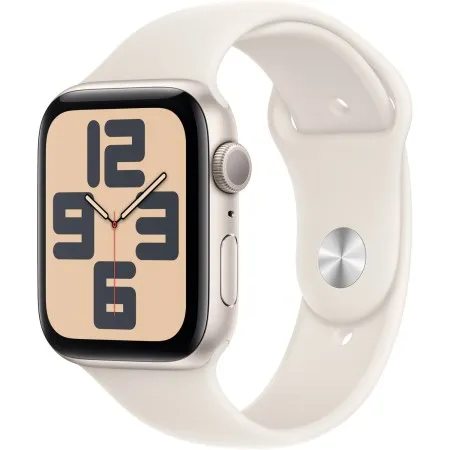 Apple Watch SE 2 2024 40mm Starlight Aluminum Case with Starlight Sport Band S/M