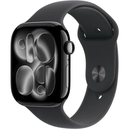 Apple Watch Series 11 42mm Jet Black Aluminum Case with Black Sport Band - M/L (MEQU4RK/A)