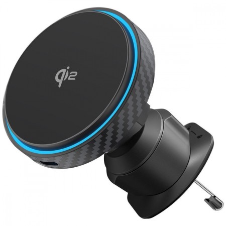 Автомобільний тримач із бездротовою зарядкою Proove Graphite Circle Qi2 15W Black