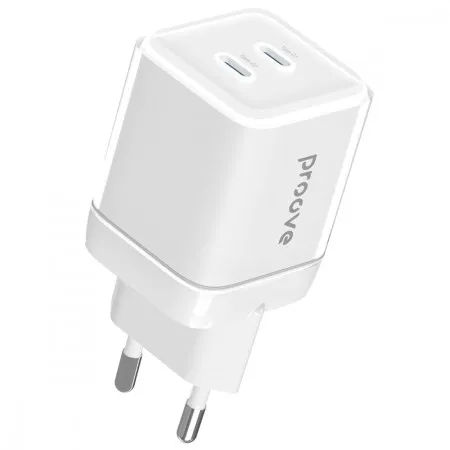 Мережевий зарядний пристрій Proove Pure GaN Max 67W (Type-C + Type-C) (White)  в Івано-Франківську