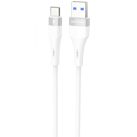 Кабель Proove Light Silicone Plus USB to Type-C 3A (1m) white