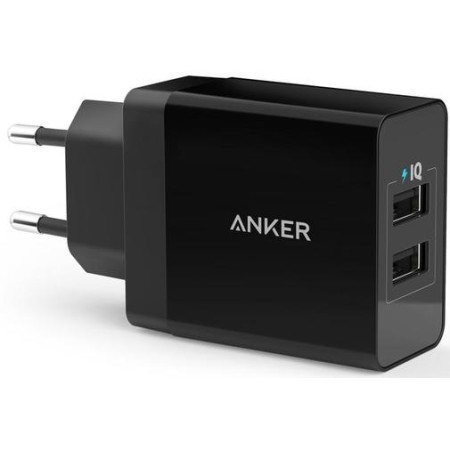 Зарядний пристрій Anker PowerPort 2 V3 2xUSB 4.8A (Black) (A2021L11)  у Львові