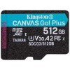 Карта пам'яті Kingston microSD 512GB C10 UHS-I U3 A2 R170/W90MB/s