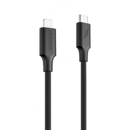 Кабель Proove Striped Silicone Type-C to Lightning (1M) (Black)  у Чернівцях